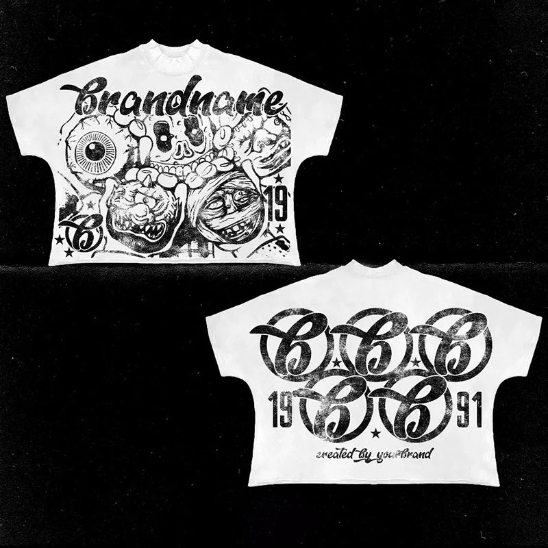 Y2K Oversized Cotton T Shirt