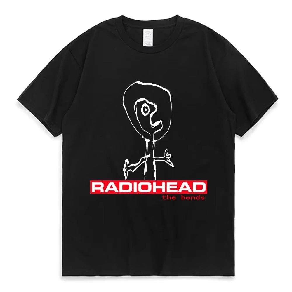 Radiohead T Shirts 90s Vintage Short Sleeve