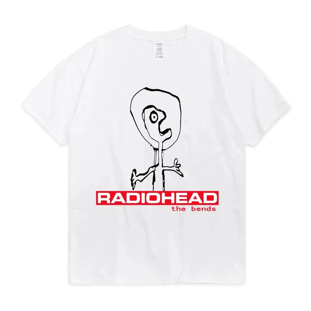 Radiohead T Shirts 90s Vintage Short Sleeve