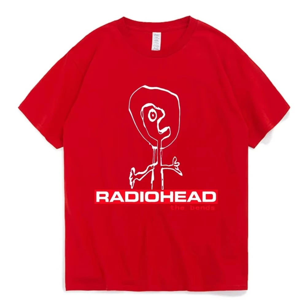 Radiohead T Shirts 90s Vintage Short Sleeve
