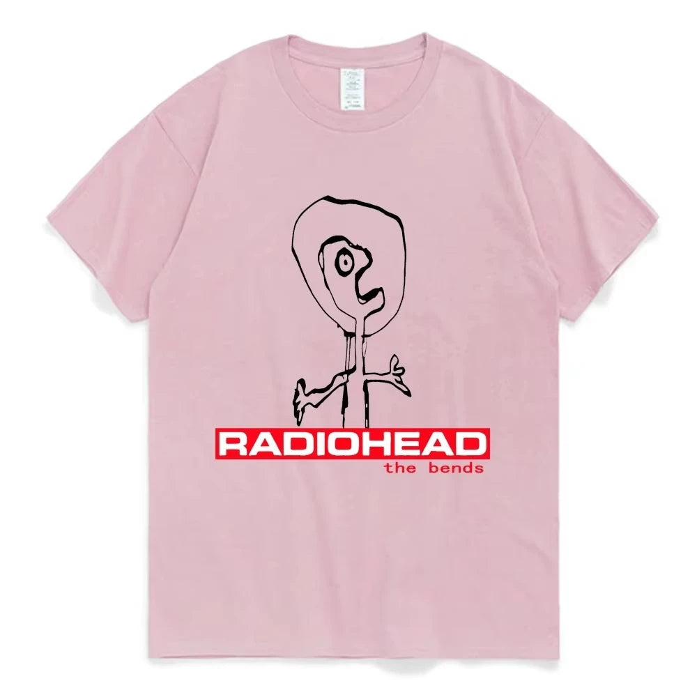 Radiohead T Shirts 90s Vintage Short Sleeve