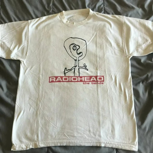 Radiohead T Shirts 90s Vintage Short Sleeve