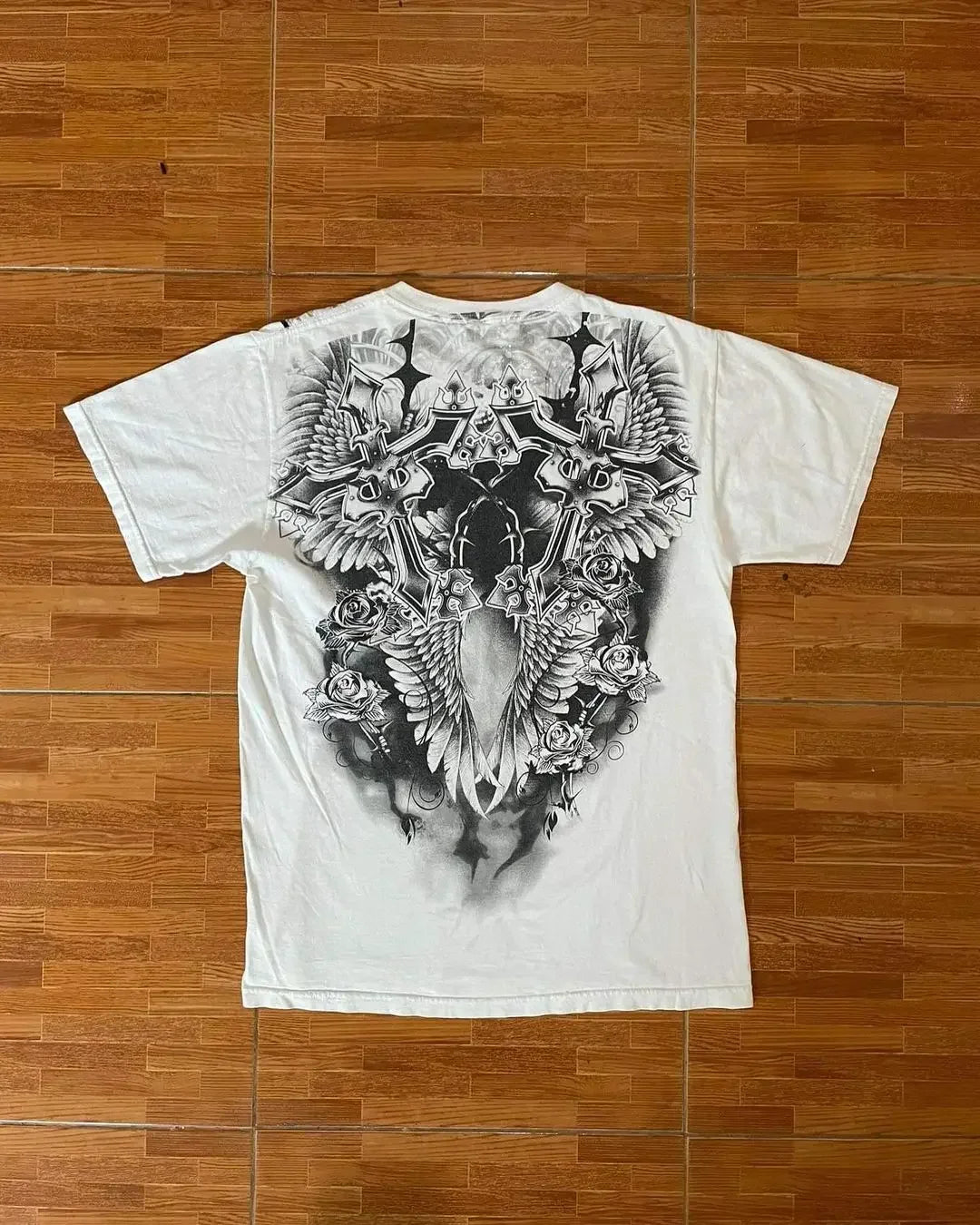 Retro skull graphic T-shirt