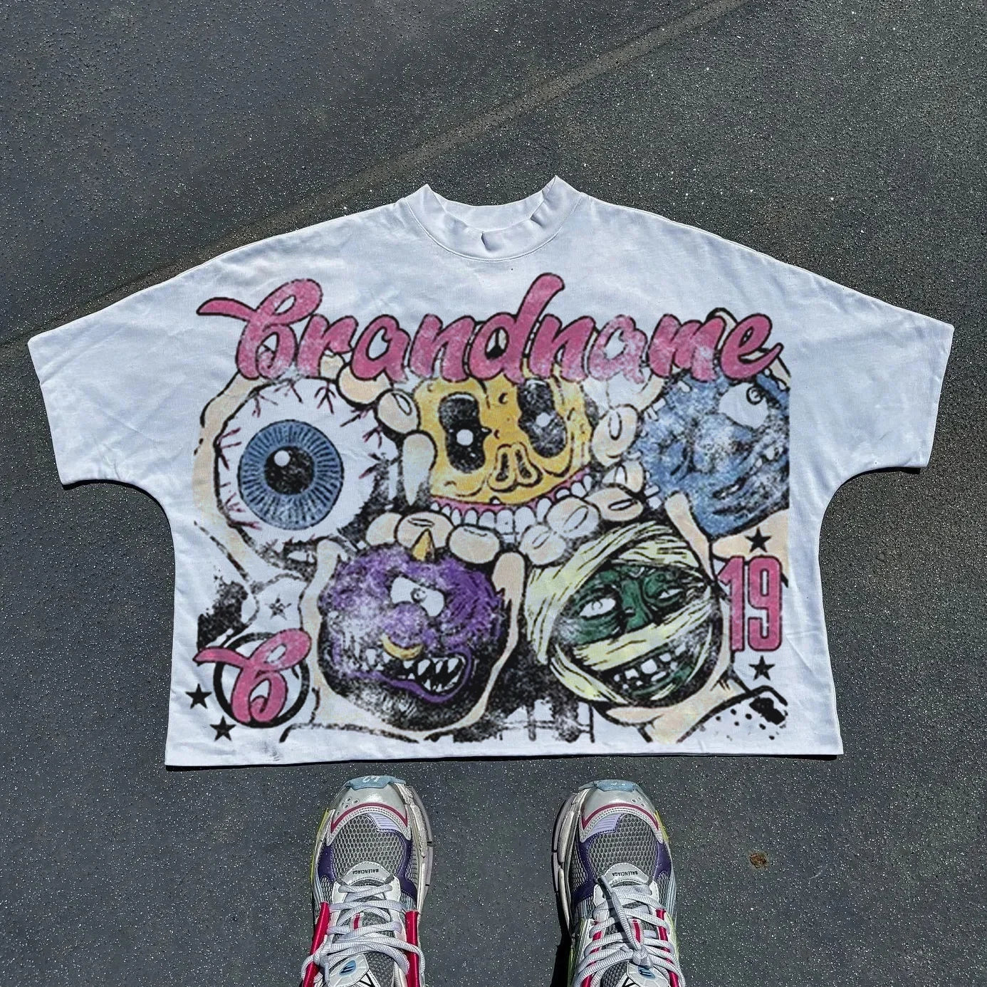 Y2K Oversized Cotton T Shirt