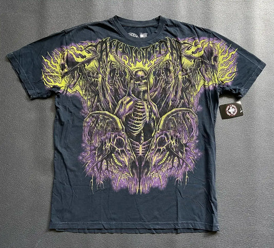 Goth Printed Cotton black T shirt