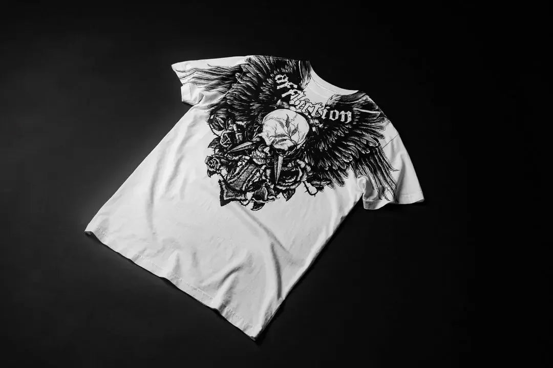 Summer American High Street Harajuku Retro y2k Hip-Hop TShirt Couple Printing Loose Joker Simple Casual T Shirt Short Sleeve